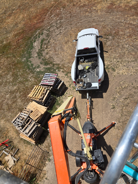 The truck from the lift