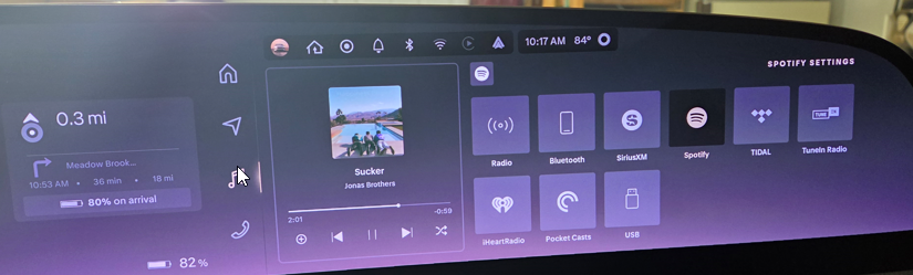 Lucid Gravity Cockpit Right Panel Media Sources
