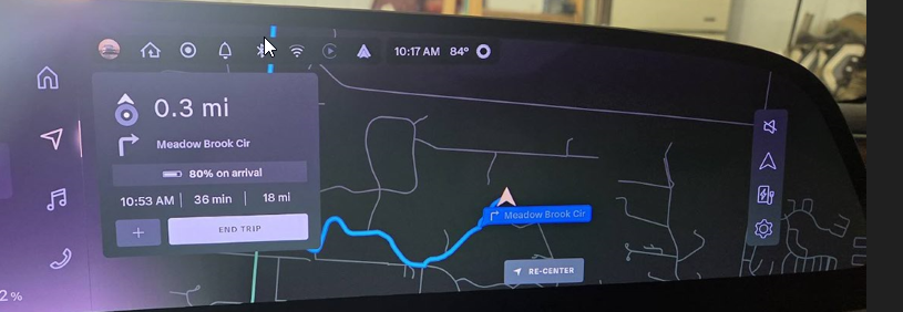 Lucid Gravity Cockpit Right Panel Nav Car Oriented